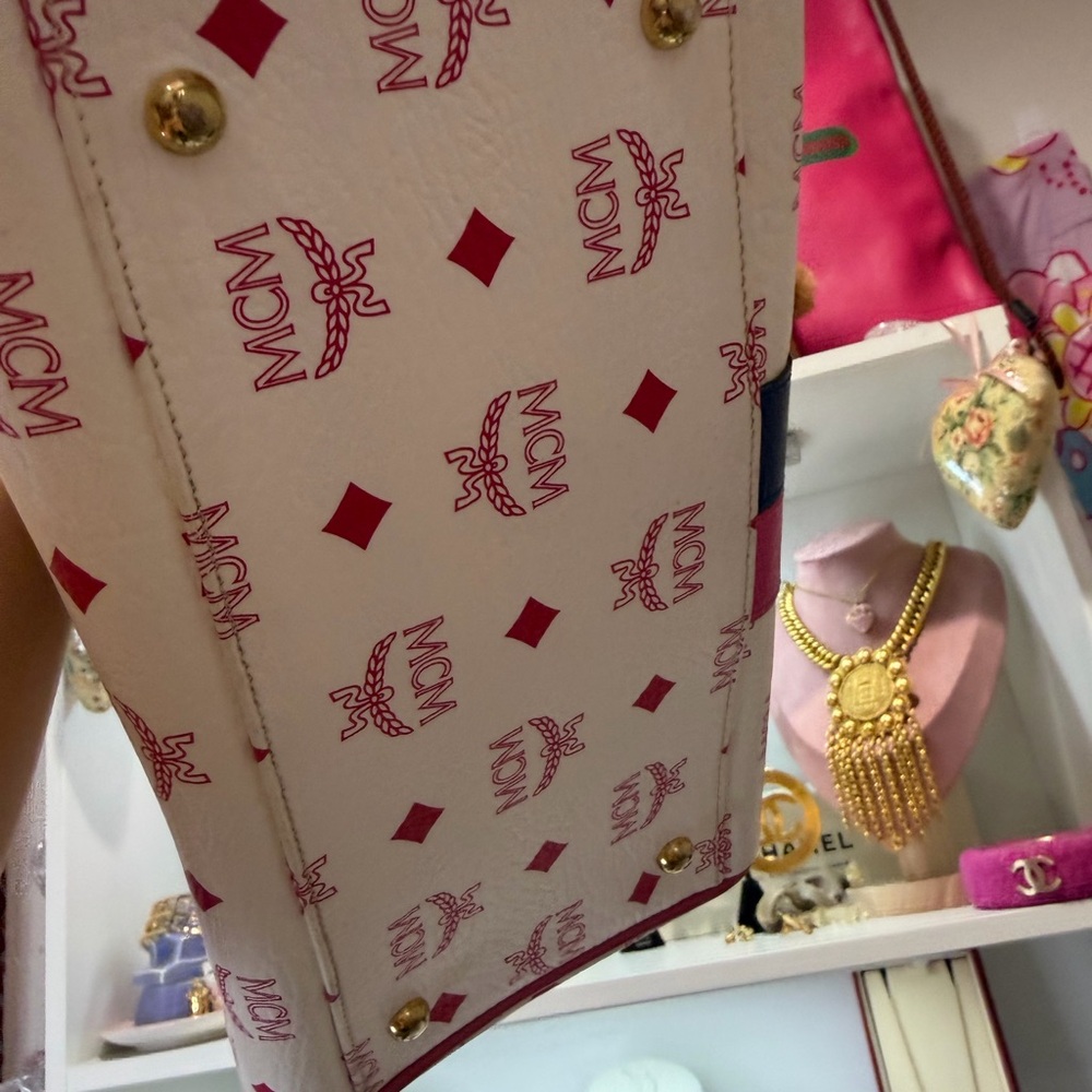 MCM Multicolor Satchel with Pink Accents - Picture 6 of 6